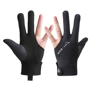 Ice Silk Billiard Gloves Fingerless Lightweight Breathable Non Slip Three Finger For Snooker Table Tennis Unisex All Seasons - Product Image 2