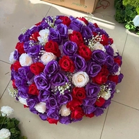 C-445 Bouquet de fleurs violet foncé en gros – Centre de table pour événements, idéal pour les fêtes et la rentrée scolaire (vente en gros)