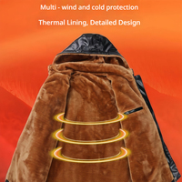 Chaqueta de Cuero PU Suave, Antidesgarros, Rellena de Plumón, Impermeable, Cortavientos, Gruesa y Cálida para Invierno y Trabajo