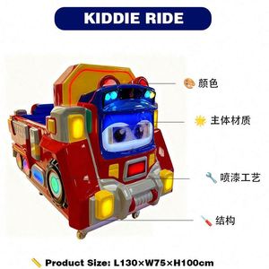 Camion de pompiers électrique pour enfants à monnayeur, manège de parc d'attractions, centre commercial, intérieur/extérieur, équipement de sauvetage de dessin animé - Product Image 5