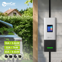 Chargeur de voiture électrique portable ZenCar 32A 7kW, chargeur domestique AC de base avec connecteur Type 2 GB/T, application WiFi en option