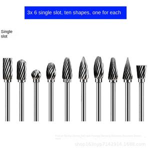 Ensemble combiné de 20 pièces de fraises rotatives en carbure à dégagement rapide 3x6 3x3, tête de meulage en alliage, ronde de 45 mm - Product Image 4