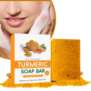 Venta al por mayor, logotipo personalizado, limón, cúrcuma, Ácido Kójico, barra de jabón facial, naranja, cúrcuma, Kójico, miel, jabón facial, blanqueamiento a base de hierbas - Product Image 1