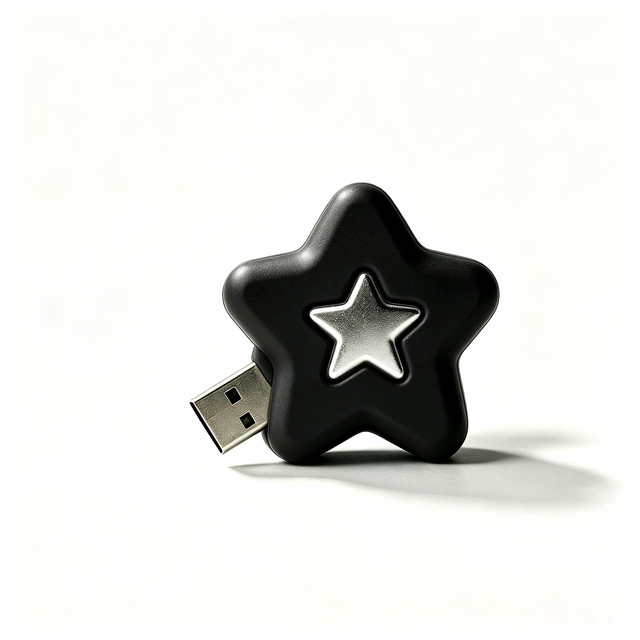 PVC Card with Star Shape USB Flash Drive 1000GB Large Capacity Memory Stick Custom Logo Pendrive for Business Gift Wholesale