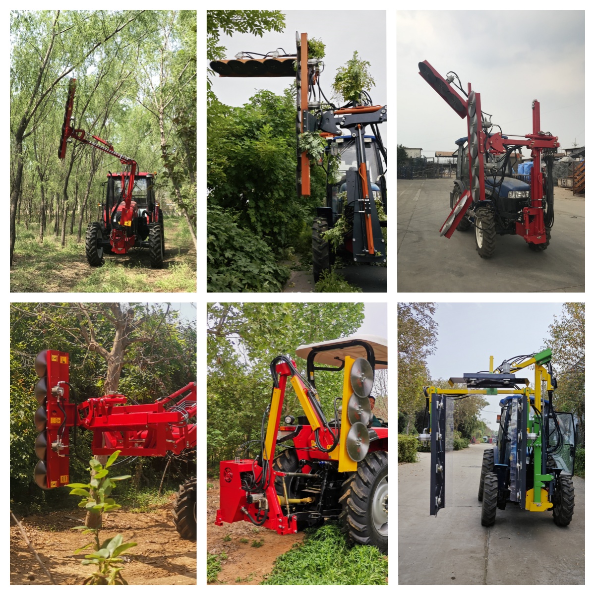 tractor with saw for cutting trees