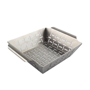 Cestas para parrilla, cesta para asar verduras de alta resistencia también para carne de pescado y camarones, adecuada para todas las parrillas, barbacoa y ahumadores - Product Image 3
