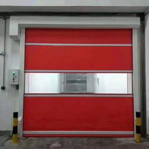 Porte à enroulement intérieure en PVC haute vitesse, coupe-feu, avec capteur visible, Zhuangjun ZJ732, pour usage en atelier, garantie 5 ans - Product Image 1