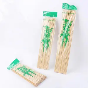 Eco Friendly Biodegradable Round Kebab Bbq Bamboo Sticks Bamboo Skewer Indonesia Thailand Custom OEM Low Price
