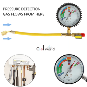 COOLWORLD Manomètre de <span class=keywords><strong>pression</strong></span> pour climatisation et stockage frigorifique Manomètre pour <span class=keywords><strong>azote</strong></span> - Product Image 3