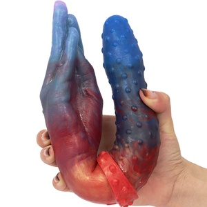 FAAK New Double Head <b>Dildo</b> Lesbian Sex Toy Erotic Sexy Toy Fist Sex Silicone Double Ended <b>Dildo</b> Multi-color Long <b>Dildo</b> - Product Image 4