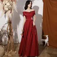 Hermosa wine red bridesmaid dresses para elegantes
