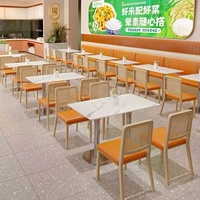 Tables et chaises de restaurant en bois massif durable, ensemble de meubles de restaurant, ensemble de restaurant, banquette de restaurant