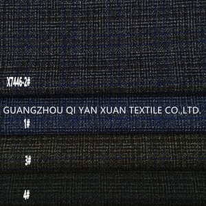 Tela de Invierno para Chaqueta de <span class=keywords><strong>Hombre</strong></span>, Mezcla de Cachemira, Poliéster y Viscosa, Diseño a Cuadros, Fabricante de Telas para Trajes - Product Image 2