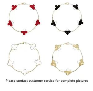 Chất Lượng Cao S925 Sterling Silver Bạc Thời Trang Của Phụ Nữ Cao cấp Đồ Trang Sức CNC Laser Clover Vòng Đeo Tay Quyến Rũ May Mắn Clover Vòng Đeo Tay - Product Image 2