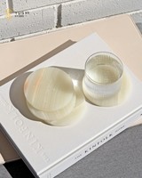 Ensemble de sous-verres en marbre naturel de luxe moderne YUSHI, dessous de verre en pierre veinée unique pour projets de design haut de gamme et décoration intérieure