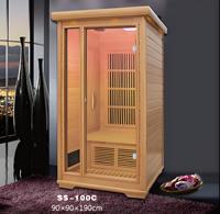 Sauna infrarouge portable pour 1 personne, en bois de cèdre rouge et de pruche, faible EMF, pour usage intérieur, maison et jardin