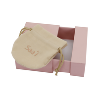 Boîte à tiroir rose personnalisée avec logo, emballage en velours, finition mate, boîte cadeau coulissante pour bijoux, recyclable