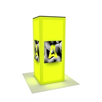 Comptoir promotionnel portable en aluminium rétroéclairé par LED pour salon professionnel, facile à installer