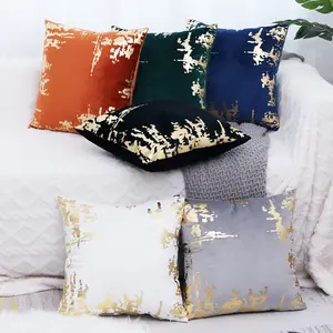 Luxury Modern New Design Decorating Style gold striped velvet throw lopo soften pillow covers Cushion For Sale