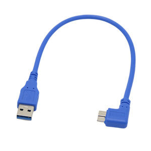 Cable de datos USB 3,0 a Micro B, conector de ángulo recto de 90 grados para disco duro externo, cable de cobre azul - Product Image 2