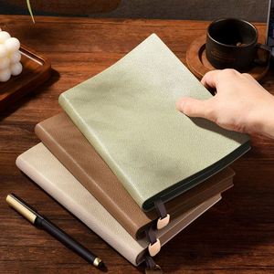 Carnet de notes professionnel personnalisé A5 B5 de haute qualité en cuir PU, 100 feuilles, couverture souple, texture litchi, papeterie de bureau et scolaire - Product Image 2