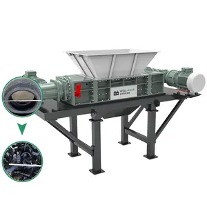 Scrap Metal Crusher Solid Waste Plastic Bottle 2 Shaft Industrial Shredder Metal Shredder Machine