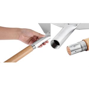X1z Herramientas de aluminio con mango de madera para pelar, espátula, pala para pizza, cortadores y ruedas, para uso en todas las estaciones, con etiqueta colgante - Product Image 4