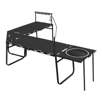 Table tactique pliante d'extérieur IGT, table de camping portable multifonctionnelle, petite table pliante pour les stands de marché nocturne