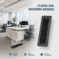 Nouvelle grille de sortie d'air de climatisation rectangulaire noire FL 2 * 14 réglable pour vente en gros