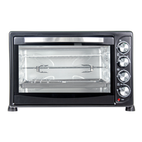 Four électrique de comptoir de 45l, fonction rôtissoire avec grille et plateau de cuisson inclus