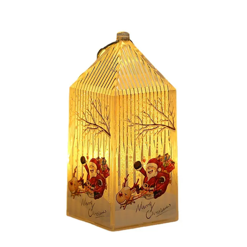 Christmas Lanterns Children's Hand Held Portable Small Night Lanterns Christmas Eve Gift Crystal New Props Ornaments