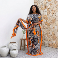 Nouvelle conception, robe longue décontractée pour femmes, style africain, ensemble deux pièces, taille plus, abaya respirante pour adultes, robe d'été