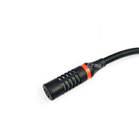 Microphone à condensateur métallique filaire pour équipement de bus électronique avec lumière LED pour utilisation en conférence