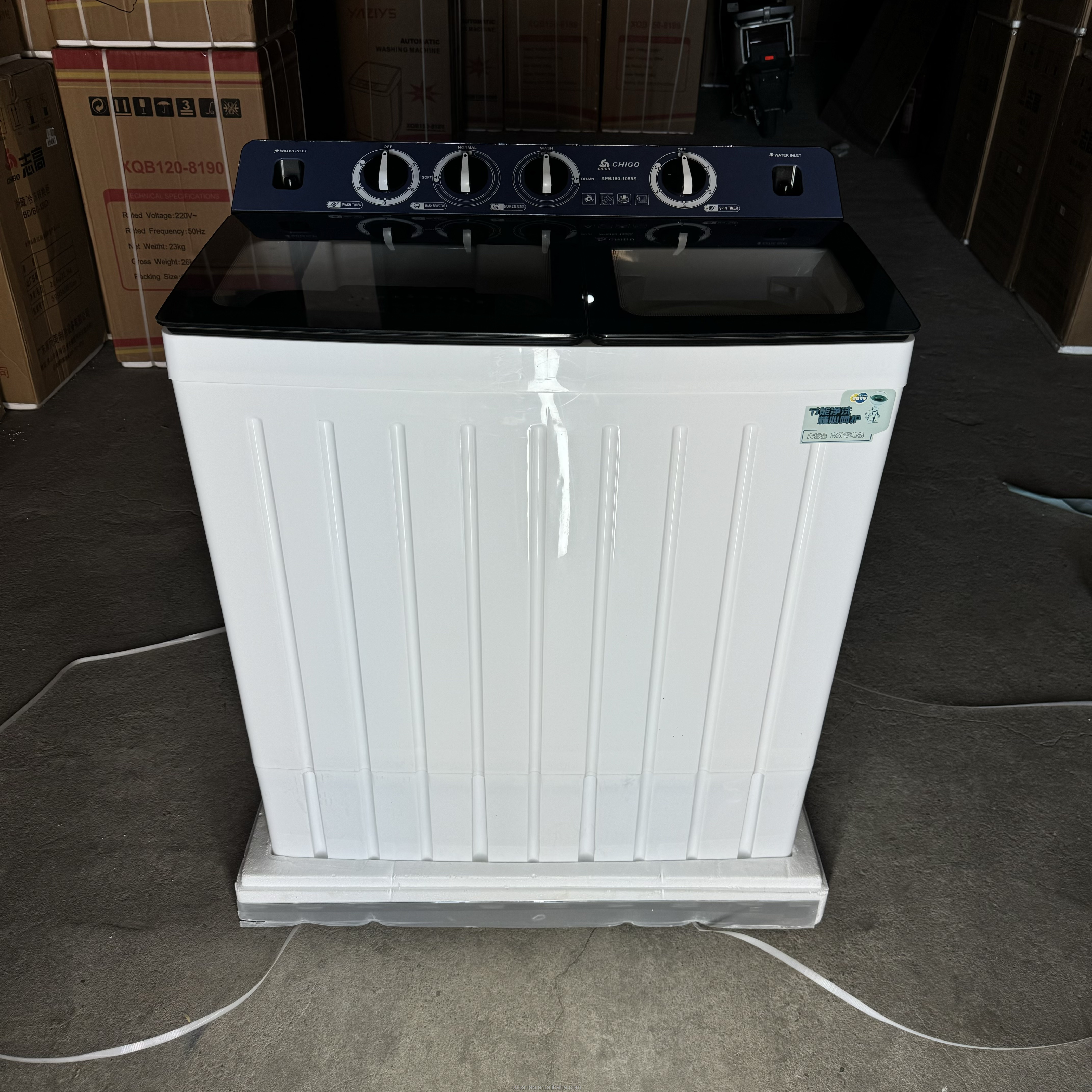 Hot Sale Dual Tub Automatic Top-Load Washer and Clothes Dryer Large Capacity English Operated for Household Hotel Use for RV