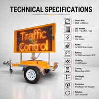 Remolque VMS con Pantalla LED Móvil de Mensajes Variables, Personalizable para Proyectos Viales Municipales y Control de Tráfico en Carreteras
