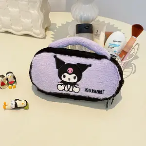 Cartoon Plush Makeup Bag Large Capacity Storage Bag Travel Cosmetic Bag Melodi KT Small Pouch