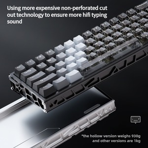 Ajazz alux60 Max bàn phím chuyển đổi từ hợp kim nhôm rt0.01mm 8kHz 128K 0.125MS độ trễ thấp chơi game eSports bàn phím tùy chỉnh - Product Image 4