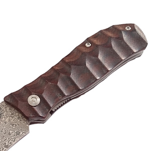 Couteau de camping en acier Damas Liner Lock avec manche en micarta pour le ménage, au prix de gros - Product Image 5