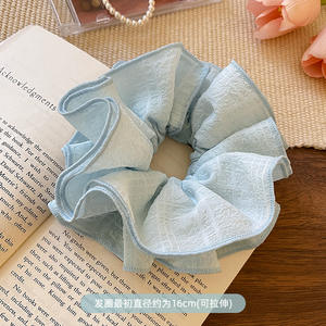 Populares Scrunchies de Doble Capa, Scrunchies Clásicos a Cuadros Extra Grandes, Lazos Elásticos para el Cabello Estilo Francés, Accesorios para el Cabello de Mujer - Product Image 5