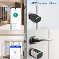Poignée de porte intelligente universelle européenne TTlock Wifi Blue ou système Tuya, serrure numérique intelligente, cylindre intelligent, empreinte digitale