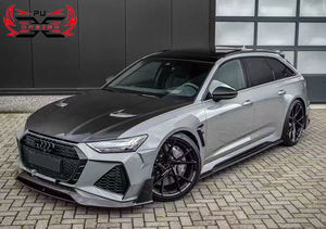 Labbro Anteriore in Fibra di Carbonio PU, Perfettamente Adattabile, per <span class=keywords><strong>Audi</strong></span> <span class=keywords><strong>RS6</strong></span> C8 19+ Stile MSY, Kit Carrozzeria Lowe Lip - Product Image 3