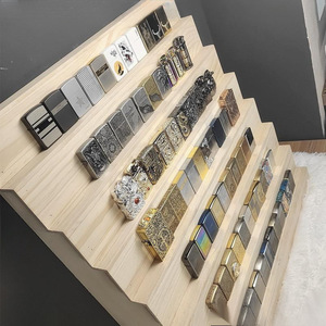 Stepped <b>Wall</b> <b>Display</b> Shelf Wood 4 Tier For Thangka Cards Jewelry Storage Rack - Product Image 2
