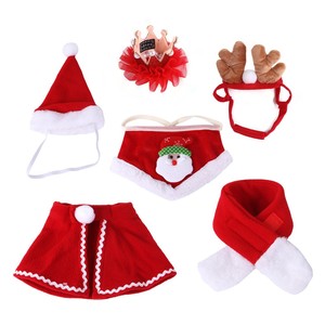 Set Natalizio per Animali Domestici in Offerta, Cappello da Babbo Natale, Sciarpa, Mantello, <span class=keywords><strong>Corna</strong></span> <span class=keywords><strong>di</strong></span> Renna in Tessuto per Cani e Gatti, Accessori Festivi Invernali - Product Image 5
