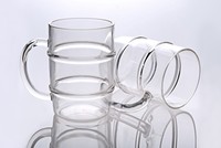 Chope à bière en plastique transparent en forme de baril de Offre Spéciale avec poignée