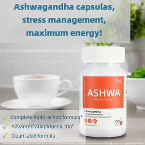 Extraits de plantes d'Ashwagandha de qualité supérieure, 90 capsules végétales, favorisent l'humeur, supplément d'extraits de racine d'Ashwagandha - Product Image 2