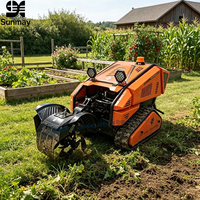 Tondeuse à gazon automotrice industrielle haute performance à braquage zéro avec télécommande, fonction mulching et conception sur chenilles
