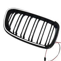 Pour BMW Série 1 F20 2012-2014, calandre avant à double ligne éclairée par LED, matériau PC, vente en gros d'usine