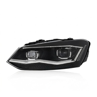 Phares avant en matériau PC Les Vision pour Polo 2011-2018 ; Phares projecteurs LED modifiés avec clignotants