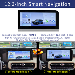 วิทยุติดรถยนต์ระบบแอนดรอยด์ขนาด 12.3 นิ้ว 8 คอร์ 4+64G รองรับ Wireless Carplay Hicar ระบบนำทาง GPS หน้าจอ HD สำหรับรถยนต์โตโยต้า ปราโด รุ่นปี 2025 - Product Image 1