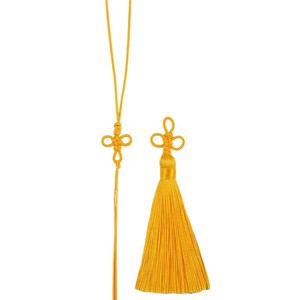 Pendentif Nœud Chinois Trèfle en Soie Glacée et Fil de Polyester, Porte-clés de Voiture Style Antique, Décoration Flottante - Product Image 5